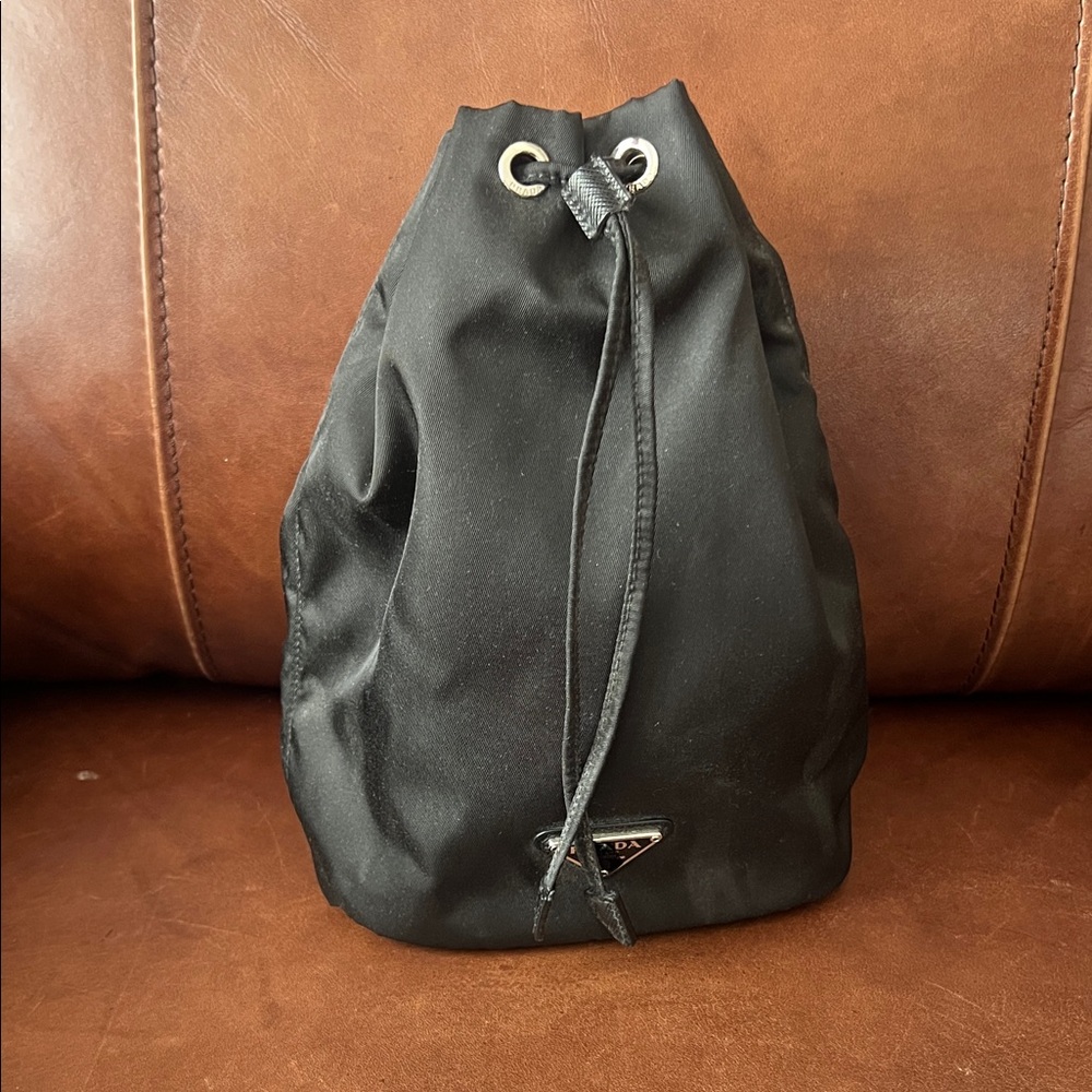 Black Prada Bucket Accessory Bag